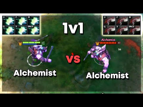 6x Mjolnir Alchemist vs 6x Abyssal Blade Alchemist - Dota 2 1v1 Level 30