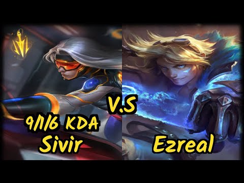 Blinky (SIVIR) vs EZREAL - 9/1/6 KDA BOTTOM ADC GAMEPLAY - OC Ranked DIAMOND