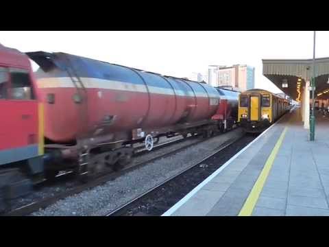 DB 60020 thrashes through Cardiff on tanks 30/7/14
