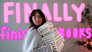 FINALLY attempting to finish the books i'm in the middle of 🪩🍒🧚‍♀️✨| NON SPOILER reading vlog