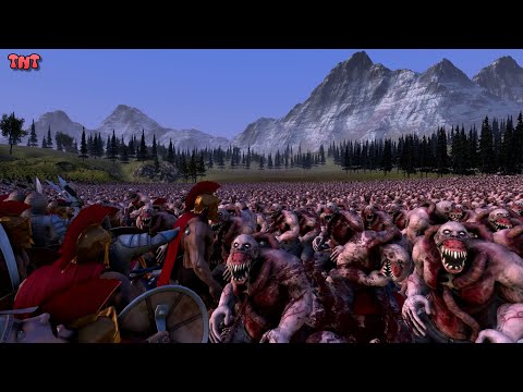 30000 Parasite Zombies vs 20000 Ancient Greek Units - Ultimate Epic Battle Simulator - UEBS
