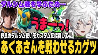 【スト6】ダルシム戦が苦手すぎて、ランクマで戦ったダルシム使いをカスタムに招待して、あくあさんを呼び出して対戦させるカゲツ【叢雲カゲツ切り抜き/ストリートファイター6/にじさんじ】