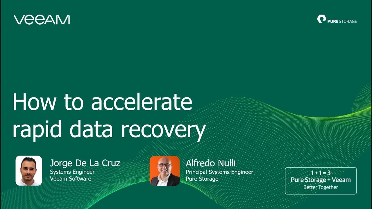 How to accelerate rapid data recovery video