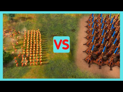 150 Landsknechte vs 32 Trebuchet | Aoe4