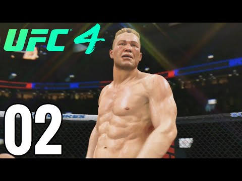 UFC 4 Middleweight Career Mode Walkthrough Part 2 - ONE SIDED BEATDOWN!