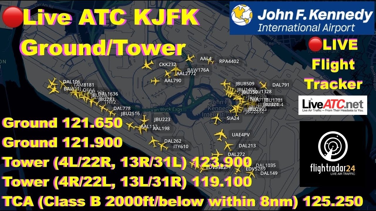 🔴❄️ Live JFK Airport Holiday Travel Updates Delays KJFK Ground+Tower ATC Real-Time Flight Tracker