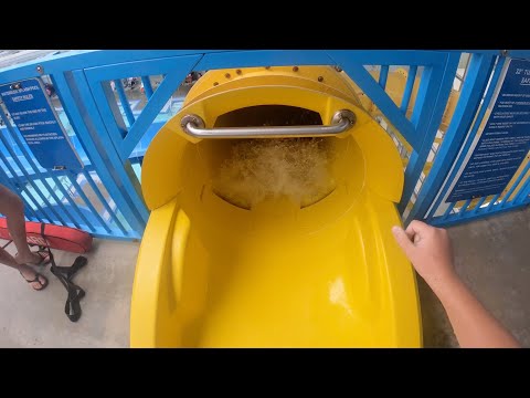 Yellow Tube Water Slide for Kids!