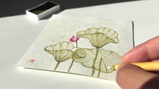 Calm Your Mind with This Soft Watercolor Painting of Lotus Leaves | Relaxing Art ASMR Moment