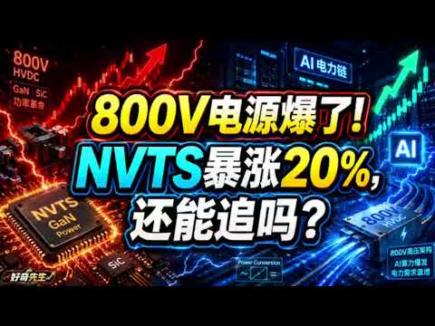 800V电源爆了！NVTS暴涨20%，还能追吗？光通信没有纯ETF？这个替代品来了！