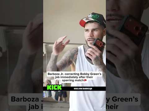 Barboza Jr. correcting Bobby Green’s jab immediately after their sparring match🥊