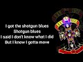 Guns N' Roses - Shotgun Blues lyrics