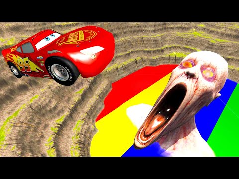 Epic Escape From The Shy Guy (SCP-096) | Cars VS Giant Quarry With SCP | BeamNG Drive #47