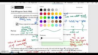 112APChem Unit 8 FRQ Annotations
