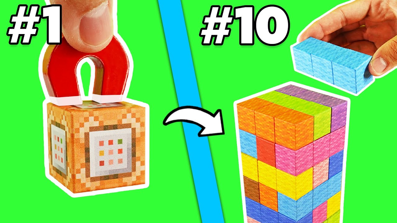 VERY Satisfying Things With Magnetic Minecraft Blocks...