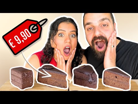 We tested 4 different slices of Sachertorte!