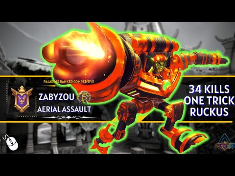 One Trick Ruckus 34 Kills zAbyzou (Grand Master) Paladins Ranked Competitive