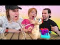 LLAMA SPiT challenge!!  Adley Plays and Reviews fun family GAMES inside! who is the new game master?