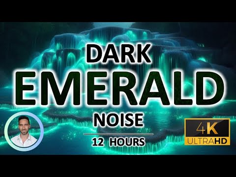 Dark Emerald Green Noise for Rapid Deep Sleep | 12 Hours | BLACK SCREEN | Tinnitus & Anxiety Relief