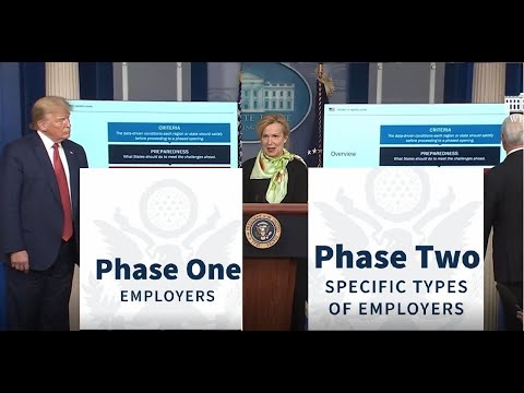 Trump & team on 4/16/2020 held a press briefing & talked to reporters about coronavirus