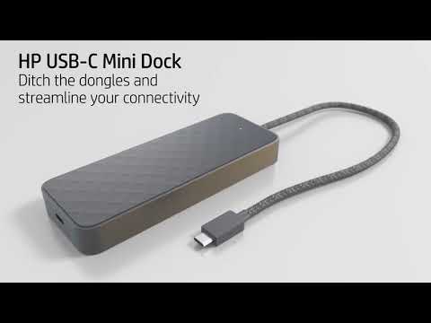 Hewlett Packard (HP) HP USB-C mini dokas be kintamosios srovės adapterio – 1x USB 3.0, 1x USB 2.0, 1x USB-C (60W), 1x HDMI (4K@30Hz), 1x VGA, 1x RJ-45 video