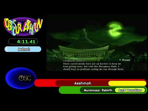 Muramasa: Rebirth Speedrun in 1:35:59 - Any% Momohime - Obscurathon