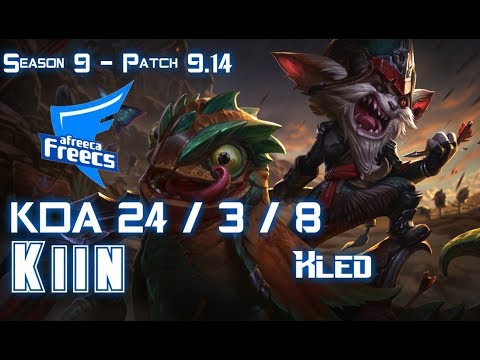 AFs Kiin KLED vs VOLIBEAR Top - Patch 9.14 KR Ranked