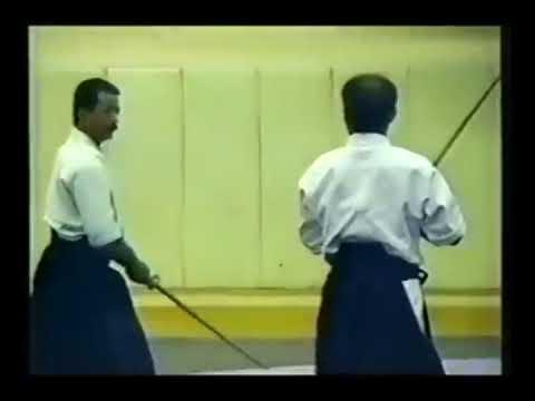 Chiba Shihan and Shibata Shihan, Aikido Demonstration, Bokken