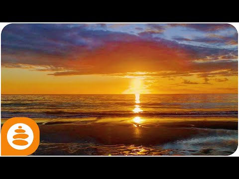 Golden sunset relaxing music 🌞Ocean sunset 4k - 0093