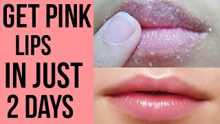 How to get pink lips/ Lighten dark lips naturally at home/ Get Rid Of Chapped Lips