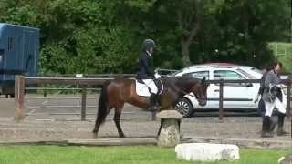 preview picture of video 'Steph riding Bobbie and Flora at the combined training session at Pinkmead June 4th 2012'