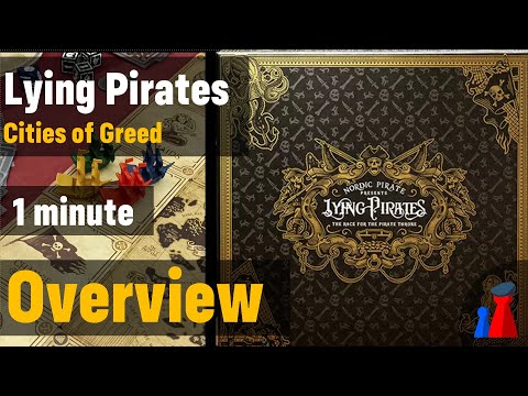 Lying Pirates & Cities of Greed Expansion -1 minute Overview - Peaky Boardgamer