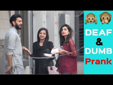 Acting Deaf and Dumb Prank in Pakistan | Funny prank | Haris Awan