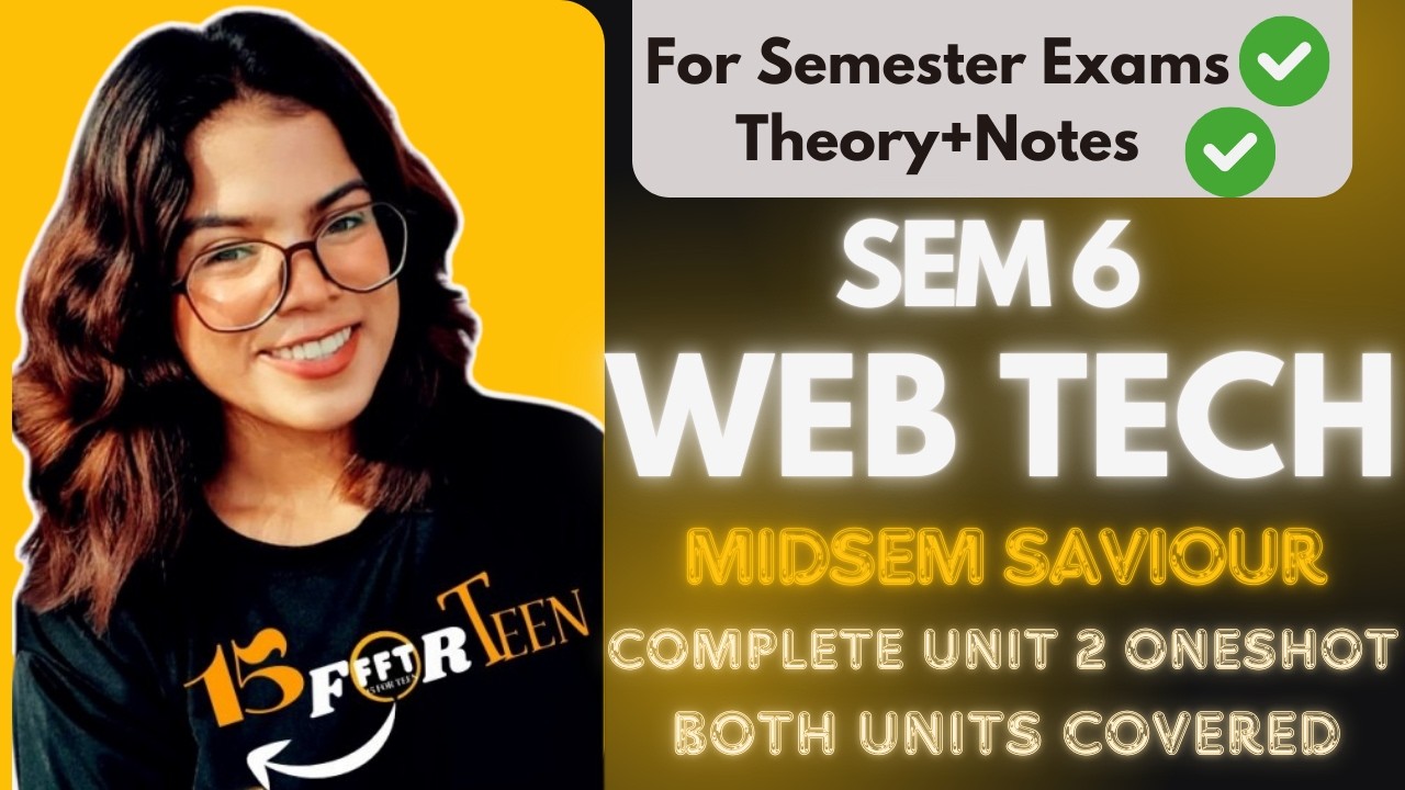Web Technologies ❤️ UNIT 2 IPU ONESHOT 🔥🤩 #ggsipu #ipuniversity #15forTeen #WebTech #jsp