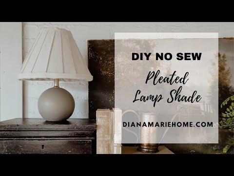 How to Make an Easy No Sew DIY Pleated Lampshade