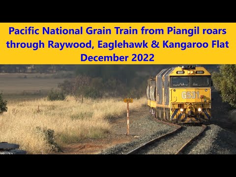 Pacific National G531-G541 Haul a Piangil-Woorinen Grain Train - December 2022