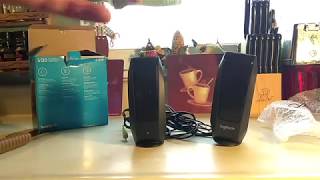 Video thumbnail for Logitech S120 Stereo PC Phone TV Speakers unboxing test Review by History and Reviews