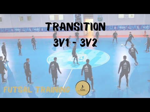 FUTSAL TRAINING: TRANSITION 3v1 - 3v2