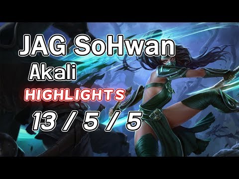 JAG SoHwan Akali 13/5/5 VS Fiora | Highlights