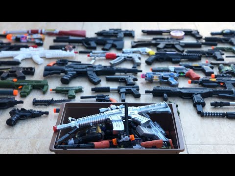 Box Full of Toy Guns - A lot of Realistic weapons and Rifles