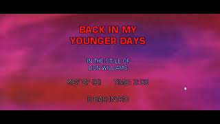 Back in my Younger Days - Don Williams - Karaoke with Lyrics #karaoke #countrymusic