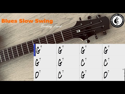 Blues Slow Swing - Backing Track  12 Bar  in G Key | 70 BPM with chord changes
