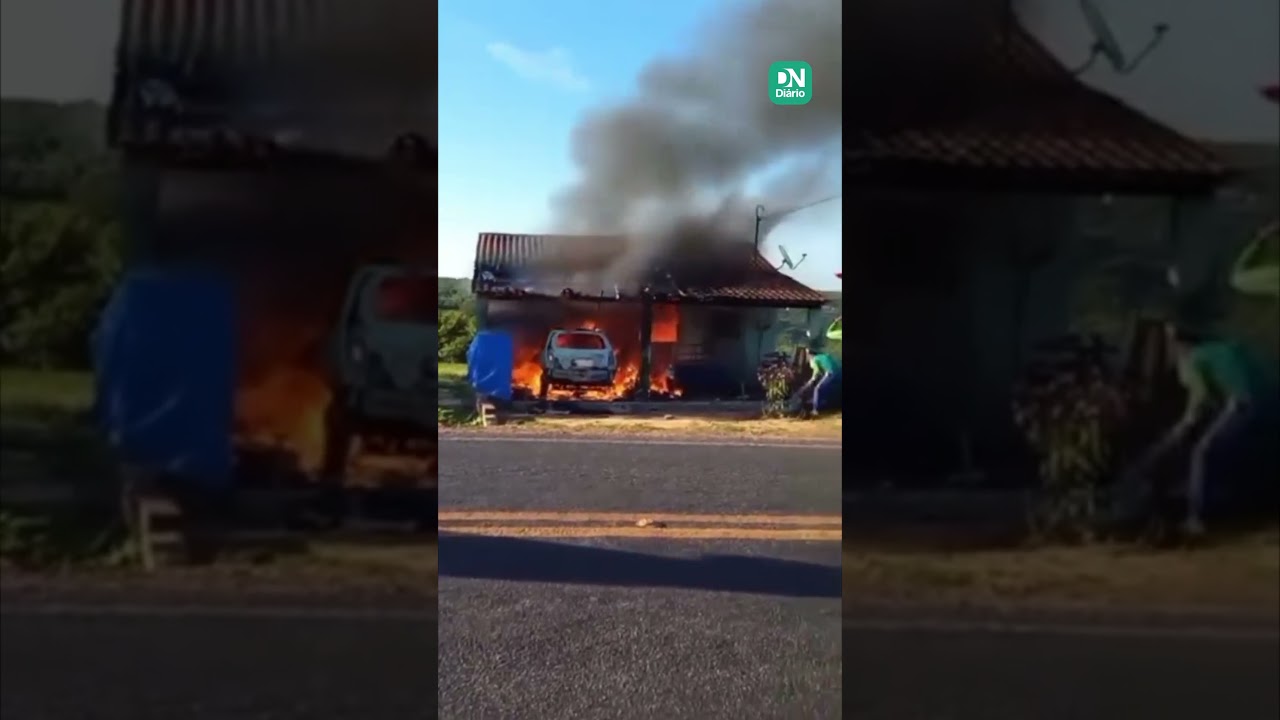 Imagem da notícia Homem incendeia carro, bar e residência após recusa de proprietário a vender bebida, no Ceará