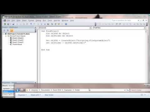 Excel 2010 VBA Tutorial 96   Searching for Files using FileSystemObjects