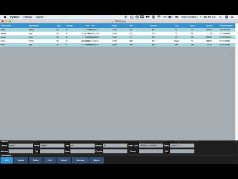 Python Tkinter data entry  Form