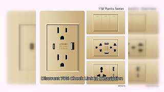 American Mexico Standard Double USB Plug Type C Wall Quick Charging Socket US home Light Switch Pane