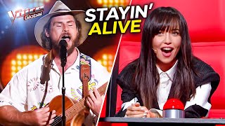 Most INSANE Bee Gees "Stayin' Alive" Covers of All Time | The Voice