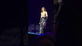 Nicola Roberts from Girls Aloud blowing a kiss to the crowd during The Girls Aloud Show in Cardiff