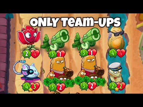 Team-Up Plants ONLY Challenge In PvZ Heroes