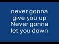 Rick Astley Never gonna give you up lyrics ...
