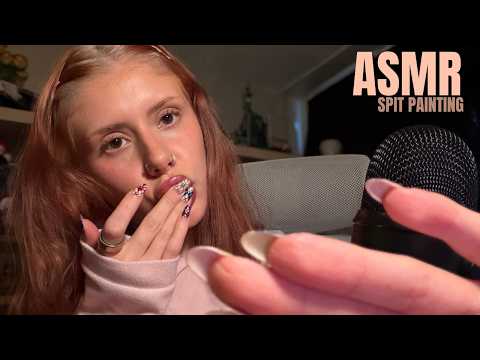 ASMR cleaning your face (spit painting) FOR SLEEP